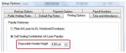 Adjustment of Header Height on Self-sealing Payslips (V2.