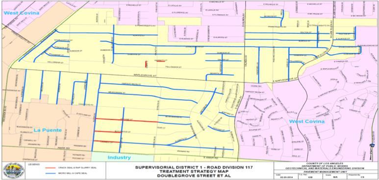 Urban Residential Streets: Project is located in the Unincorporated County near City of West Covina.