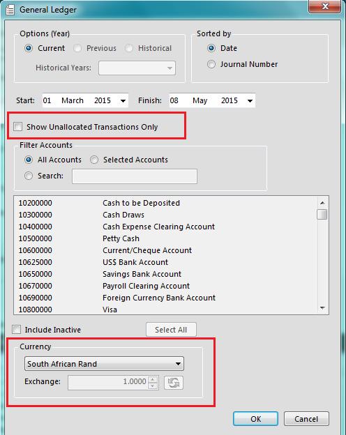 General Ledger and Cash Book Open-Item Account Allocations You can now allocate, or reconcile, all General Ledger Accounts.