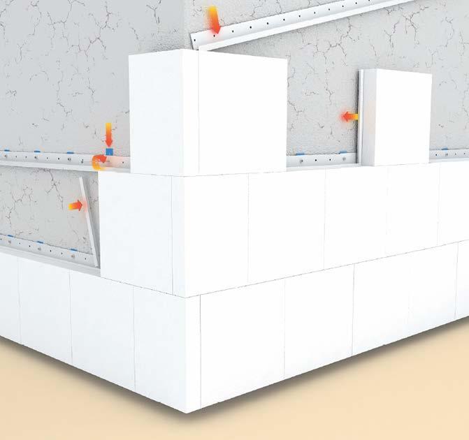 Figure 3 Insulation board mounting Affix ETICS hard foam insulation boards