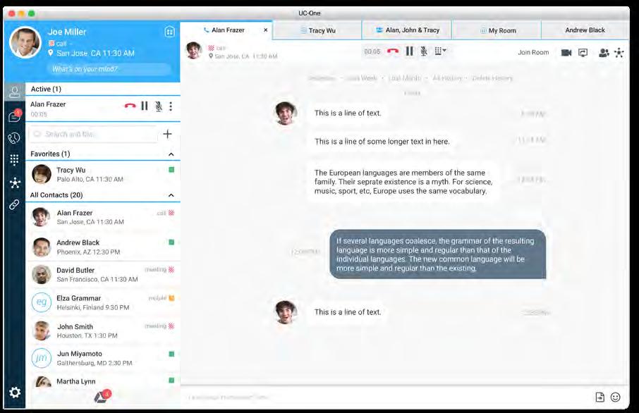 Messaging UC-One is ideal for 1-1 and group chatting, enabling you to have quick, engaging, and efficient