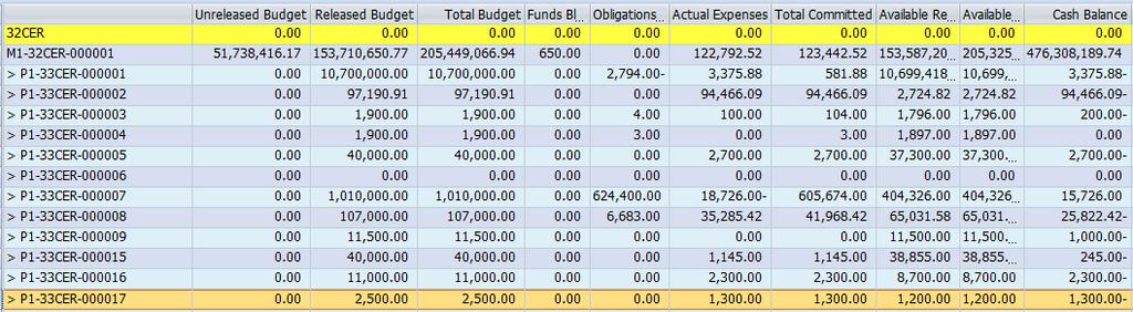 13) The remaining budget under the P Grant can now be returned to