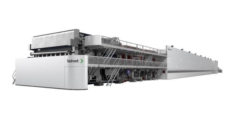 Width 7 m Speed: 72 km/h Production: 400,000 t/a Tissue machine Length 40 m,