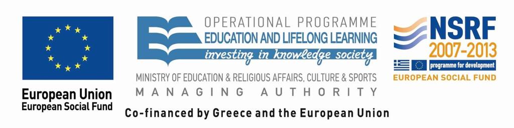 Acknowledgment This research has been co-financed by the European Union (European Social Fund ESF) and Greek national funds through the Operational Program "Education and Lifelong Learning" of the