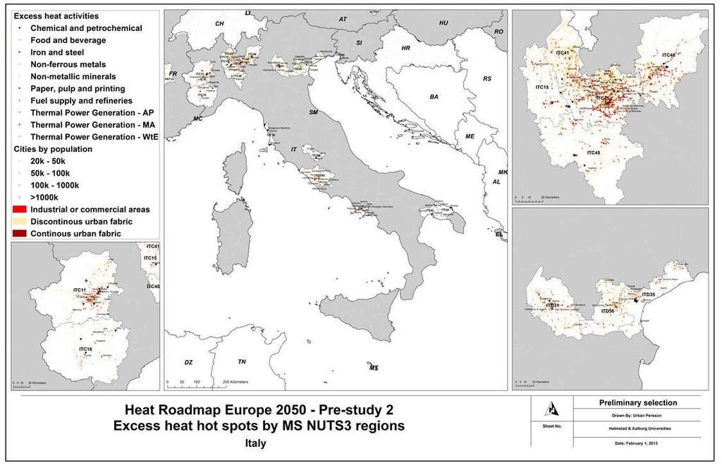 Spatial mapping Identification of hot spots Methodological approach: Assess total
