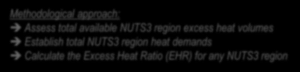 demands Calculate the Excess Heat Ratio (EHR) for any NUTS3 region Preliminiary