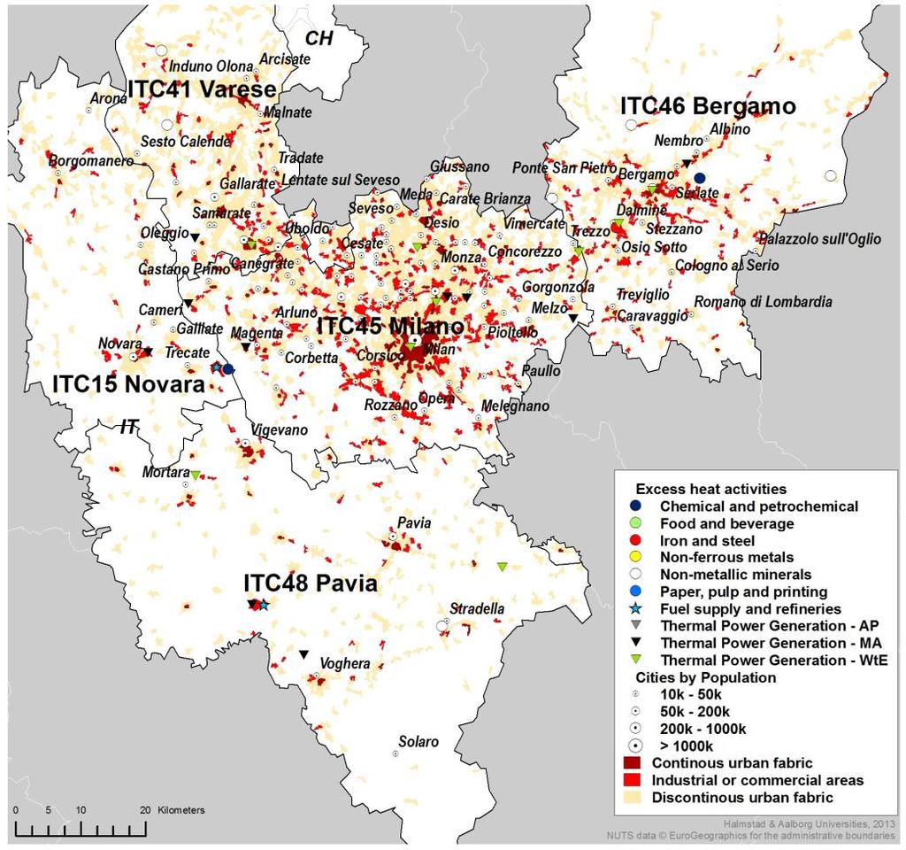 Spatial mapping Identification of hot spots ITC45 Milano: Population: 3.