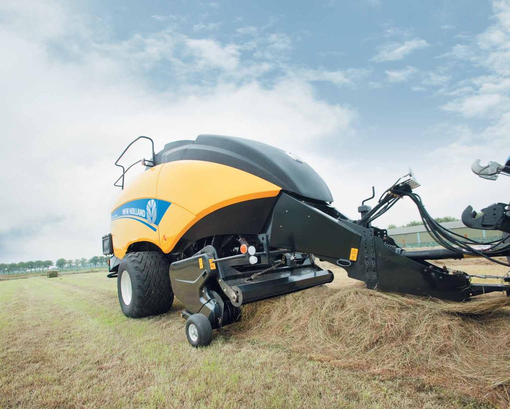 MAINTAINING CROP CONNECTION The spring loaded pick-up floatation suspension system is precision adjusted via a simple adjusting plate to provide just the right amount