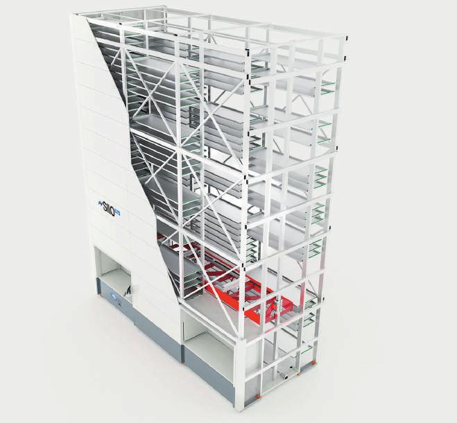 SILO Plus is a multi-column Vertical Lift System with shifting tray technology designed for the storage and highfrequency picking of light loads.