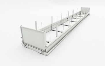 The trays, available in three different widths, (6,056 6,556 7,056 mm) and two depths (574 764 mm), with a maximum load of 999 kg each, are