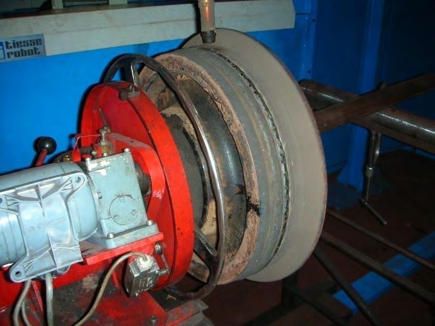Wheel of a tunneling boring machine train Wheel of a tunneling transport system welded with Bohler A7-FD Source: