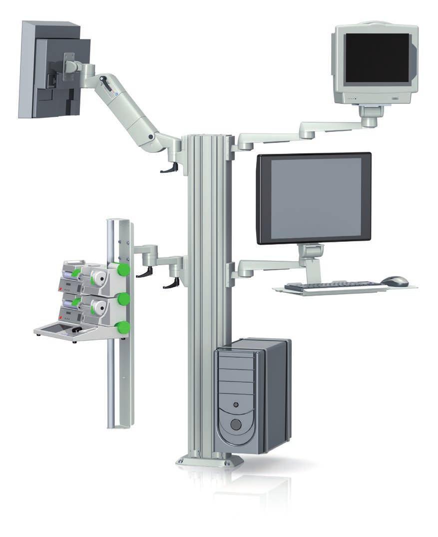 Height-adjustable support arms flexion-port Diverse and versatile in use The height-adjustable support arm flexion-port creates variable and flexible options for