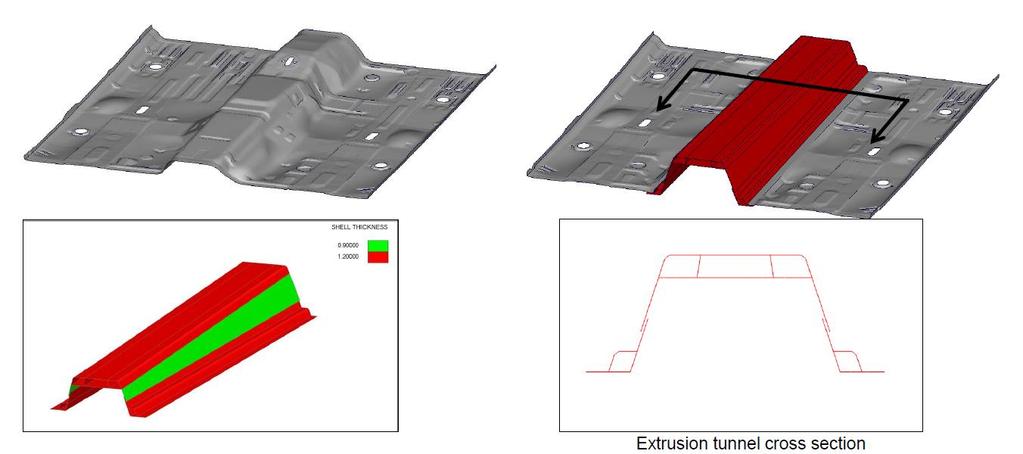 Using Extrusion Characteristics in Design This example is not optimized Locally increase wall