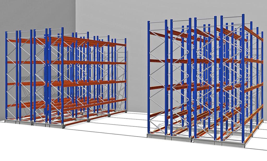 MAIN FEATURES When the reduction of the space is the main criterion or necessity when developing the required storage solution, this option with mobile bases is the most adequate.