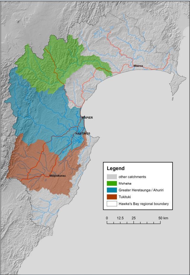 FIGURE 2 Catchment areas (in relation to