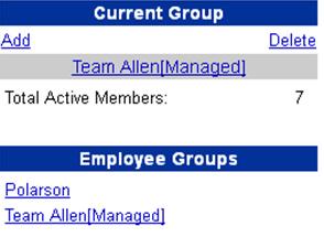 Creating Employee Groups - continued To create an Employee Group, add employees and assign a manager: 1. Select the Admin tab. 2. Click Configuration. 3. Select Employee Group Members. 4.