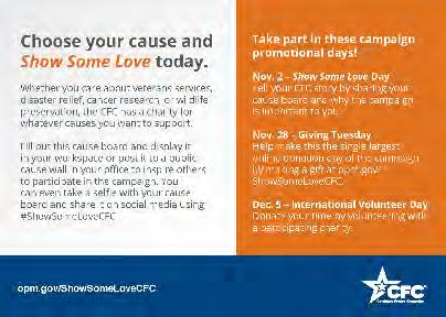 Donor Card Mid-Point This card is ideal to use in conjunction with the CFC Show Some Love Promotional Day on