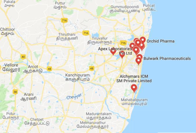 Pharma Cluster in Chennai region Guindy, Adyar Area SIDCO