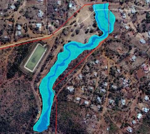 EcoScan for Makadima Cultural Village Table 8-10 Wetland summary HGM Units 1 & 3 HGM Units 1 & 3 Channelled Valley-bottom with Active Channel Seep Seep HGM Unit 1 (light blue) & 3 (dark blue)