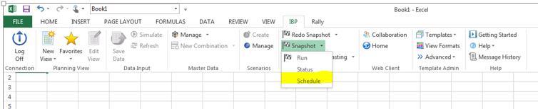 Set up Batch Job to Automatically Create New Snapshots for Future Periods (1) Schedule the