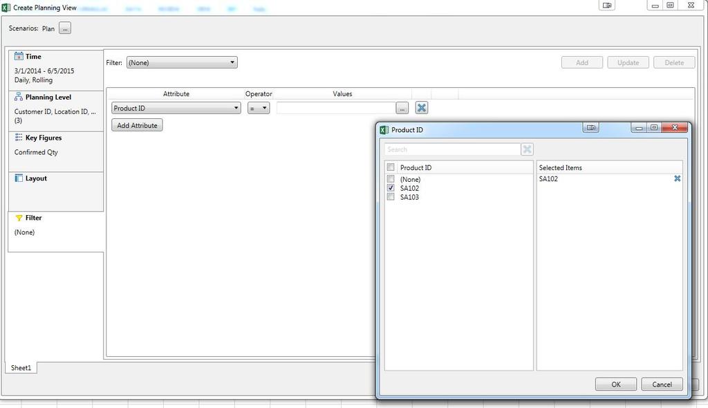 Run Demand Sensing in Batch Mode(1a) Optional step: Filter based on any attribute (e.g. Product ID, Product Group, etc).