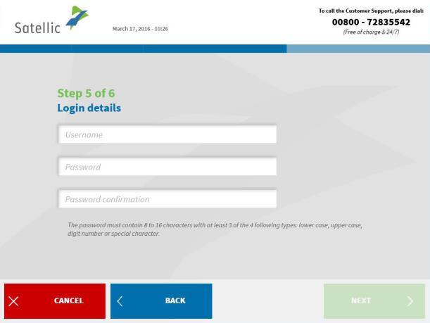 6. Choose your login details for the Road User Portal and click NEXT. 7.