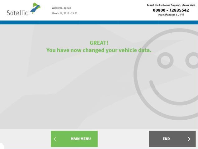 You now changed your vehicle data.