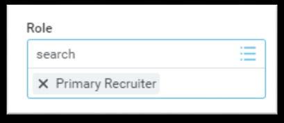 8. Assign Roles: Selecting the Primary Recruiter(s) and Recruiting Screener(s)* a. Enter the Primary Recruiter i. Select from the pull down menu Select Primary Recruiter Last edited: 11.27.2017 ii.