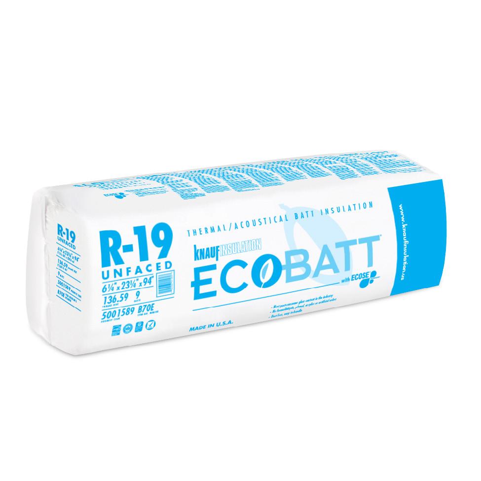 Think of it as green...only browner. Knauf Insulation EcoBatt Insulation with ECOSE Technology All Knauf Insulation products are sustainable.