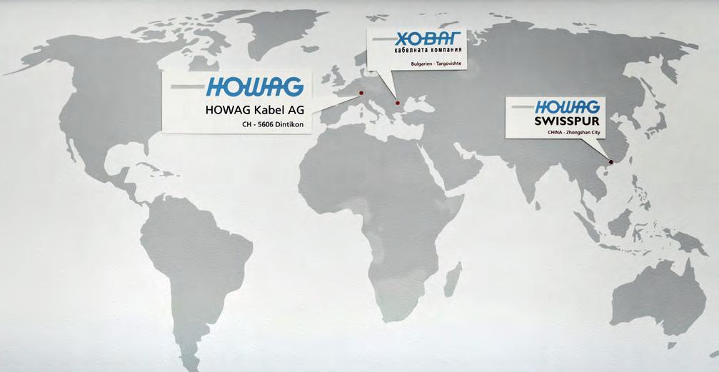 GLOBAL PLAYER Efficient production all over the world We are proud of the products of our Swiss home location. What prevents us from producing this quality all over the world for you? Nothing at all.