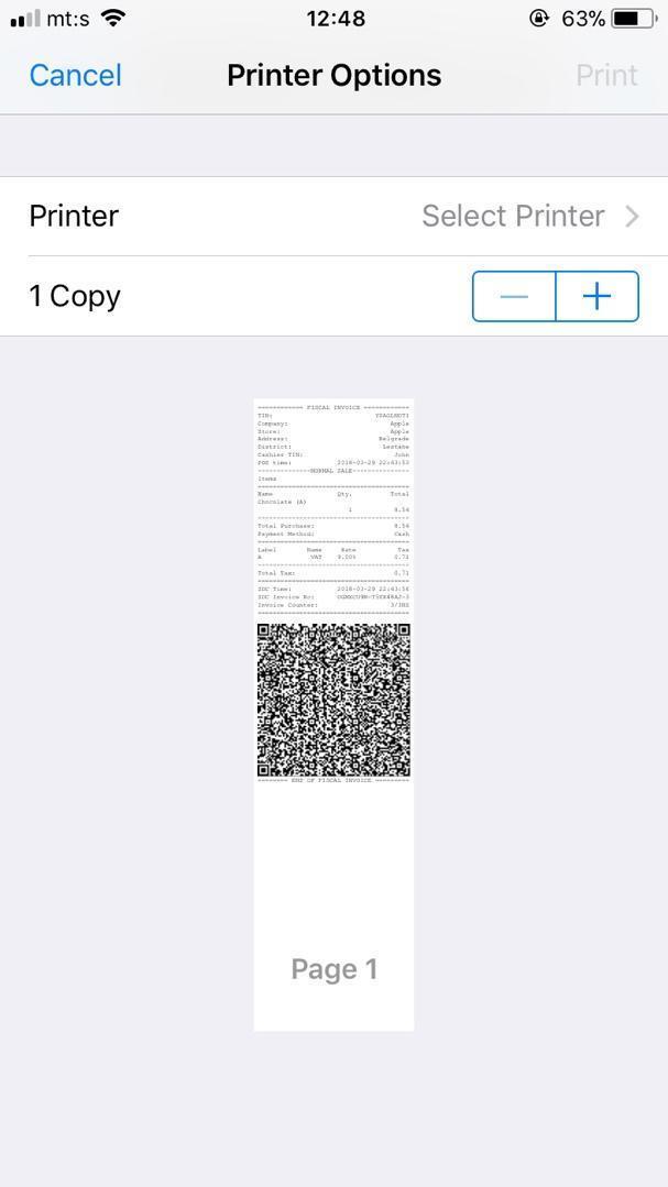 pdf, etc... by tapping on top right. Example of saving receipt as.