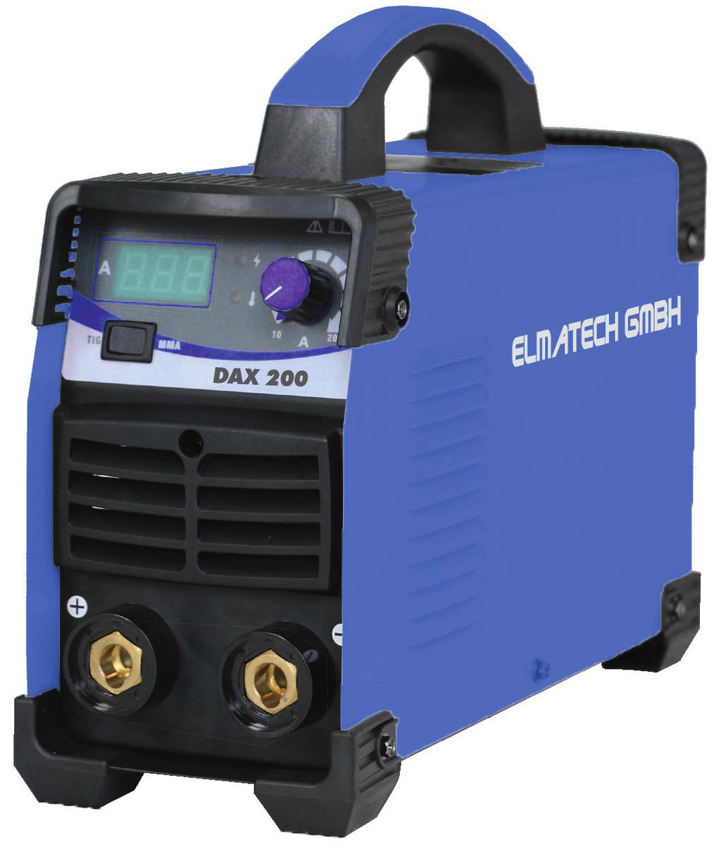 Handy and robust welding rectifier with modern inverter technology and digital display.