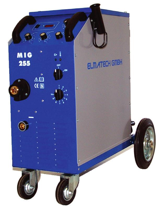 MIG 255 Components & Accessories The MIG 255 is a powerful, gas-cooled MIG / MAG gas-shielded welding system for welding on steel, stainless steel, aluminum, as well as low-alloy and high-alloy