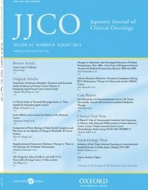 J AP AN ES E J OU R N AL OF CL I N I CAL ON COL OGY Japanese Journal of Clinical Oncology Japanese Journal of Clinical Oncology is a multidisciplinary journal for clinical oncologists which publishes