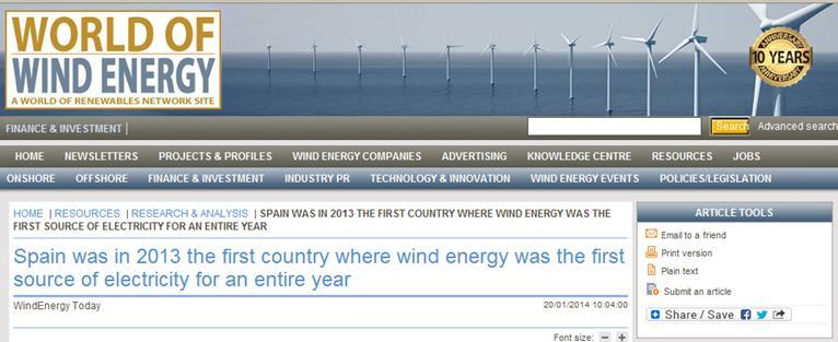 Wind Power Becomes the Spanish Main