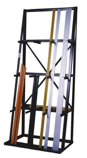 STORAGE RACKS JARKE BAR STORAGE RACKS Vertical Storage Racks All-welded steel components bolt together for quick and easy assembly creating a rack that stores long material vertically.