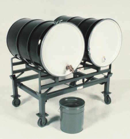 This unit allows for closed drums to be easily transported to a worksite which means avoiding the hazards of transporting