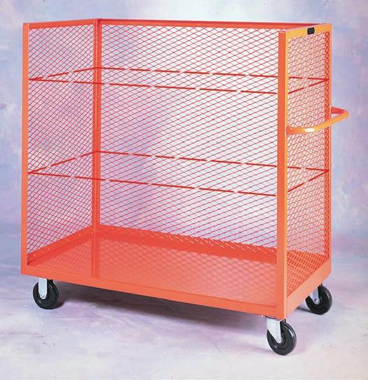 CARTS 3-SIDED CARTS 3-Sided Carts Bases made of heavy gauge steel 800 lb.