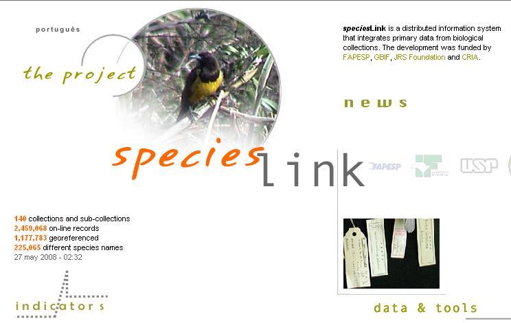 PRODUCT SpeciesLink Numbers > 150 collections & sub-collections >