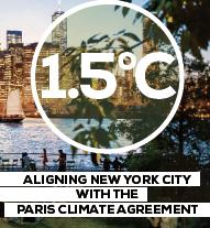 a 1.5 degree Celsius outcome will mean a future where New Yorkers can breathe cleaner air, live in more comfortable homes, enjoy access to safe and diverse modes of sustainable transportation, and