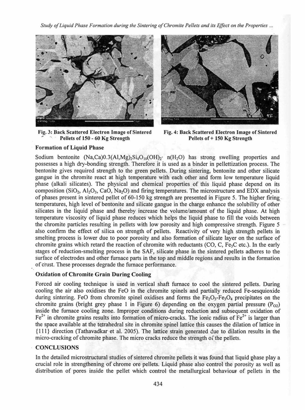 Study of Liquid Phase Formation during the Sintering of Chromite Pellets and its Effect on the Properties... Fig.