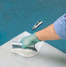 ADHESIVES IN WATER DISPERSION Adesilex V4 Multi-purpose adhesive for bonding vinyl and textile floorings. Consistency: creamy paste. Colour: white Waiting time: 10-20 minutes.