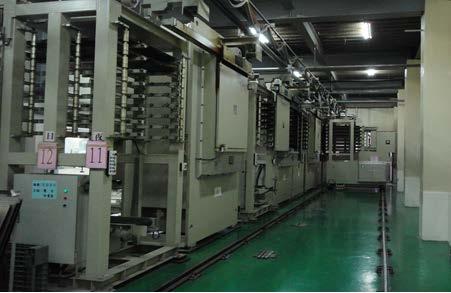 Presses & Press Capacity Large format presses with auto-load & unload facility, five presses all with