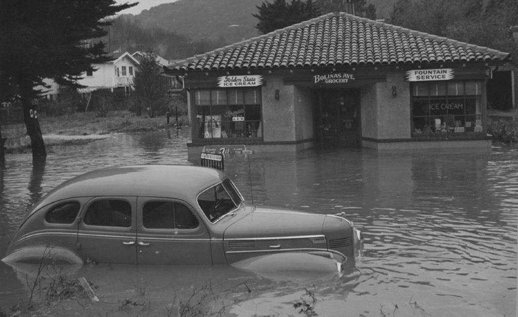Bolinas Ave, 1944 Ross Valley Flood