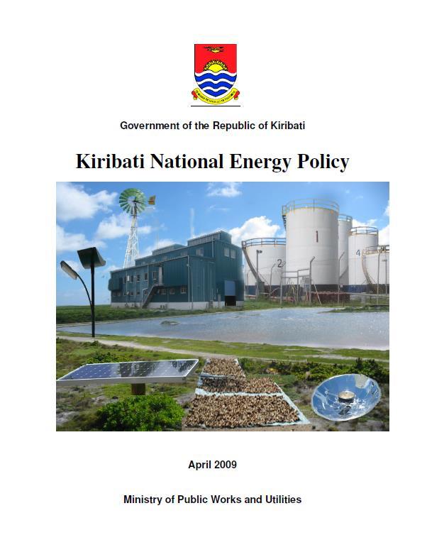 Kiribati National Energy Policy 2009 Renewable