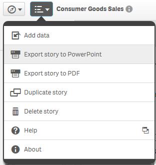 exporting of analytics, sheets, and stories
