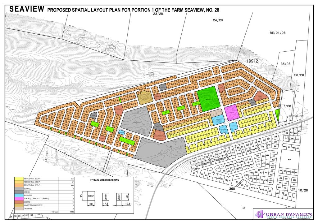 SRK Consulting: Project No: 373512: NMBM Seaview housing EIA - FSR Page 21 Figure 2-5: Preliminary proposed development layout