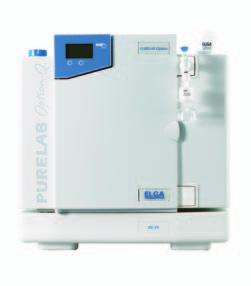 2MΩ-cm water Recirculation of purified water through DV25 Docking Vessel or reservoir to maintain consistent peak water quality Optional ELGA Biofilter when fitted to the Option-Q produces water
