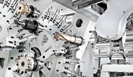 MACHINE COMPONENTS Tool magazine diverse combinations GROB tool magazine technology is set apart by fast chip-to-chip times, a smaller space requirement and optimized accessibility.