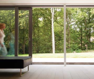 Hehku Aluminium sliding doors feature Airglide technology which ensures a smooth operation for years to come and huge panes of glass can be moved with minimal